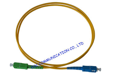 Cordón de remiendo ignífugo de la fibra óptica del SM G.652D LC/APC - chaqueta del SC/de APC LSZH