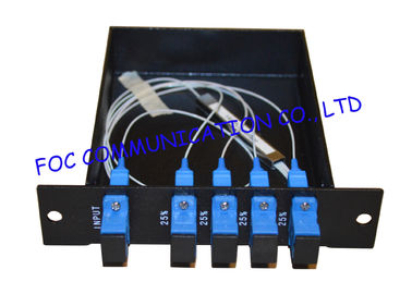 Tipo soporte del divisor LGX del PLC de la fibra 1*4 de estante con la inserción baja del conector del SC/del UPC