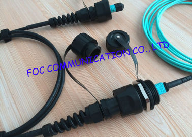 El cordón de remiendo acorazado de la fibra óptica de ODVA MPO, remiendo de la fibra de OM3 10G telegrafía para FTTA
