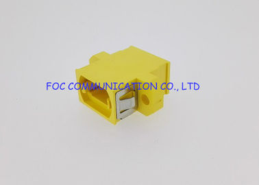 Adaptador lleno de la fibra óptica del amarillo del reborde con la manga de cerámica de la circona