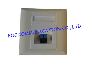 Mercado 86 milímetro X de la placa de pared del SC del puerto del plástico blanco/de marfil 1 del ABS/de la PC 86 milímetros