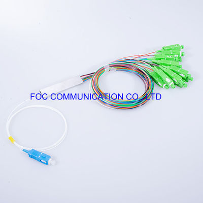 Conector PDL bajo del SC APC del divisor LSZH 1x8 del PLC de la fibra de las redes de las telecomunicaciones