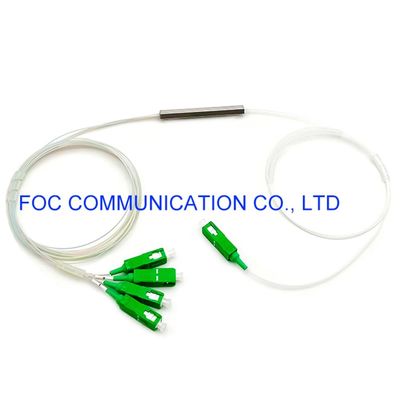 Conectores del SC APC del PVC del divisor G.657A del PLC de Mini Tube Low PDL 1×4