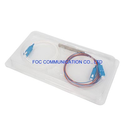 Divisor Mini Tube 1650nm del PLC del LAN SM LSZH 1x2 de CATV para las redes de FTTH