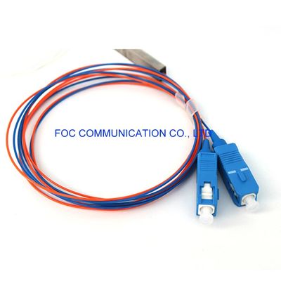Divisor Mini Tube 1650nm del PLC del LAN SM LSZH 1x2 de CATV para las redes de FTTH