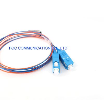 Divisor Mini Tube 1650nm del PLC del LAN SM LSZH 1x2 de CATV para las redes de FTTH