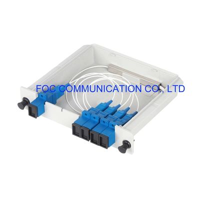 Alto SC bajo UPC 1260nm del casete de la fibra del PLC de la uniformidad 1×4 PDL