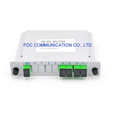 Divisor del Plc del SC APC 1×4 del casete del PLC de la fibra de los sistemas DWDM CWDM de FTTX