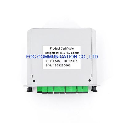 Redes del SC APC PON FTTX del casete del divisor del PLC de CATV 1650nm 1×8