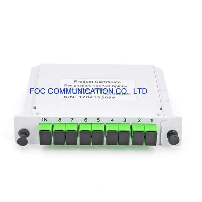 Redes del SC APC PON FTTX del casete del divisor del PLC de CATV 1650nm 1×8