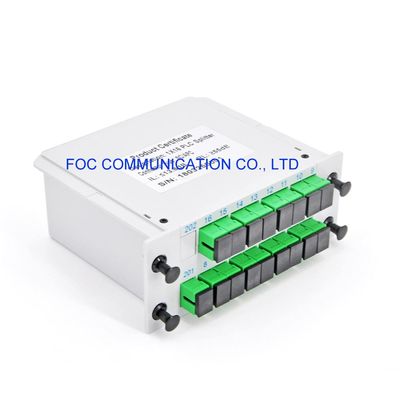 Pérdida de inserción baja del SC APC 1×16 del divisor del PLC de la fibra de PON FTTX 1650nm