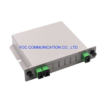 Estante del divisor 650nm del PLC del SC APC 1×2 aumentable para las redes de PON CATV
