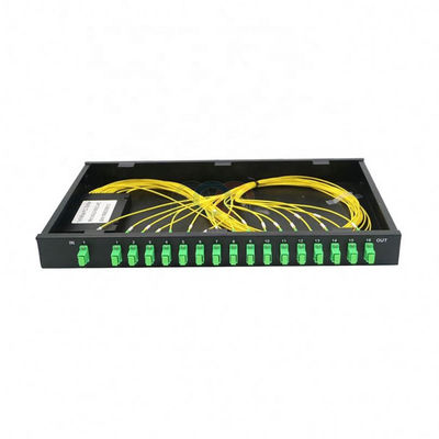 Divisor bajo 1 RU 19&quot; del PLC del soporte de estante del PDL 1260nm 1x16 SC APC