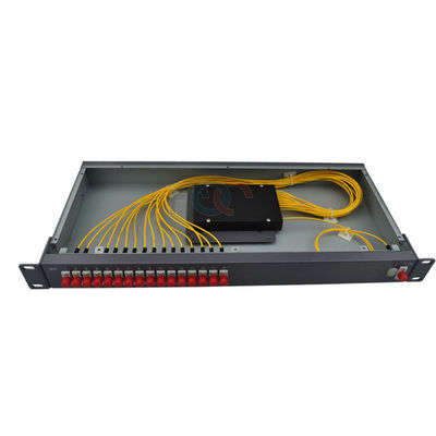 divisor de fibra óptica del modo G657A del divisor FC UPC del PLC del soporte de estante 1x16 solo