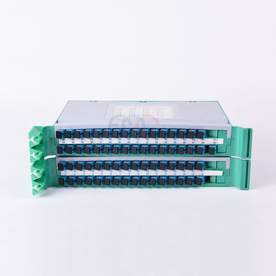 Divisor 1650nm 19&quot; del PLC de la fibra de la plataforma de FTTH SC UPC del soporte de estante 1x64