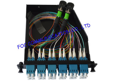 Casete del panel de remiendo de la fibra óptica 24Core MPO para las telecomunicaciones