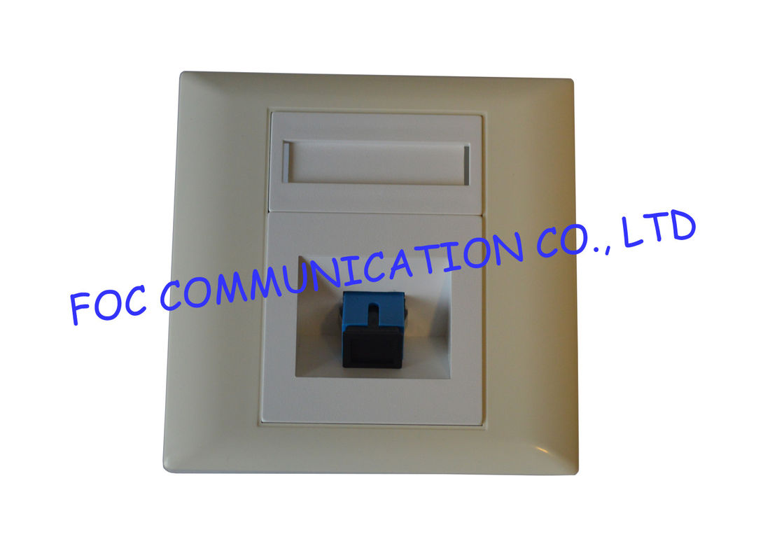Mercado 86 milímetro X de la placa de pared del SC del puerto del plástico blanco/de marfil 1 del ABS/de la PC 86 milímetros