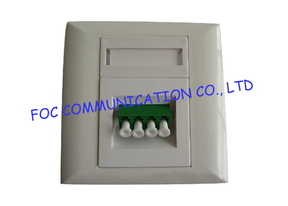 Adaptador del patio del LC del mercado de la placa de pared de la caja de la terminación de la fibra óptica cargado para FTTX